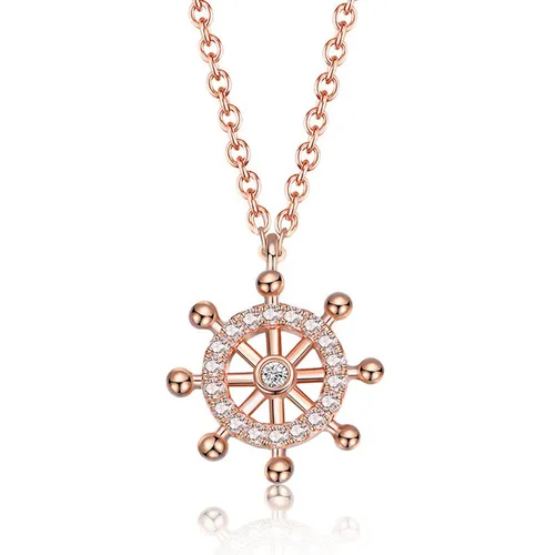 Dây Chuyền Nữ Lili Jewelry Đính Đá CZ Kiana LILI_105665 Màu Vàng Hồng