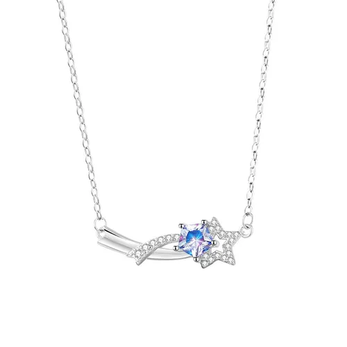 Dây Chuyền Nữ Lili Jewelry Đính Đá CZ Ngôi Sao Băng Brynleigh LILI_097682 Màu Bạc