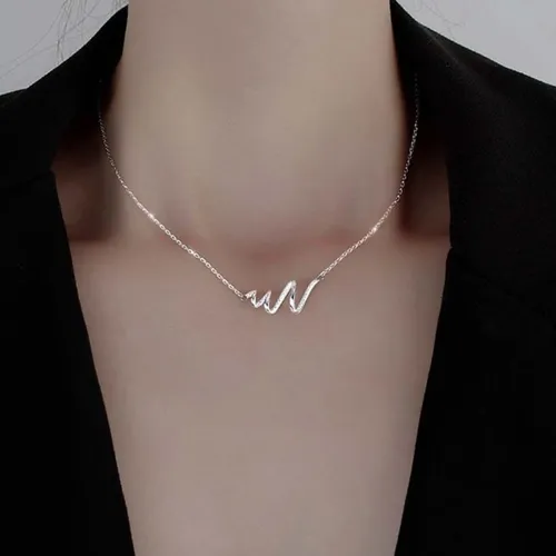 Dây Chuyền Nữ Lili Jewelry Đính Đá CZ Nhịp Tim LILI_322985 Màu Trắng
