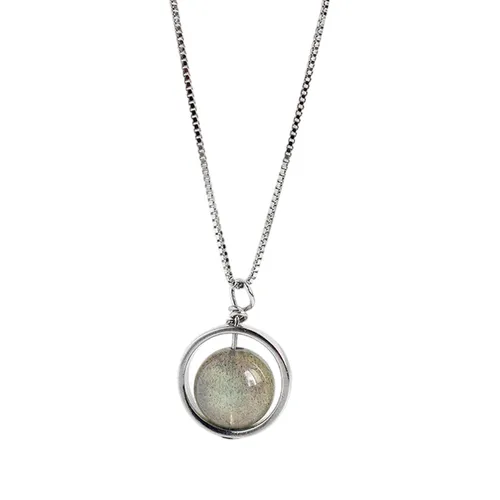 Trang sức - Dây Chuyền Nữ Lili Jewelry Đính Đá Mặt Trăng Moonlight LILI_987212 Màu Bạc - Vua Hàng Hiệu
