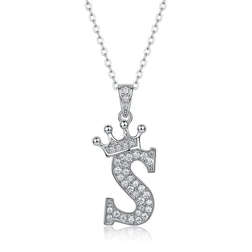 Dây Chuyền Nữ Lili Jewelry Đính Kim Cương Moissanite Hình Chữ S Valerie LILI_159721 Màu Trắng
