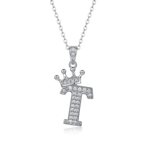 Dây Chuyền Nữ Lili Jewelry Đính Kim Cương Moissanite Hình Chữ T Valerie LILI_159721 Màu Trắng