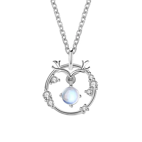 Dây Chuyền Nữ Lili Jewelry Đính Pha Lê Aurora Hình Gạc Nai Hilda LILI_879199 Màu Bạc - Trang sức - Vua Hàng Hiệu