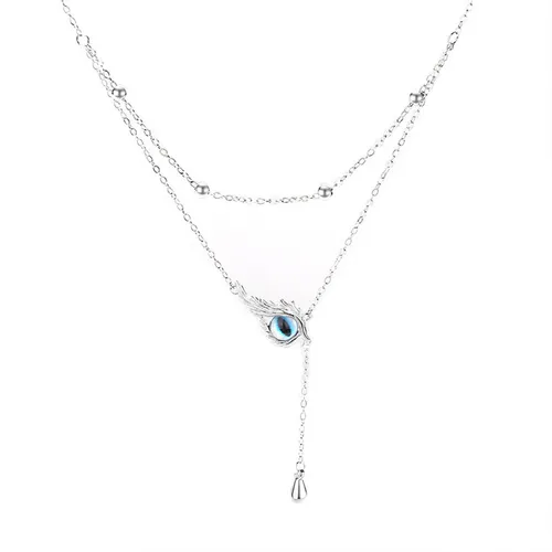 Dây Chuyền Nữ Lili Jewelry Đính Pha Lê Hình Mắt Quỷ Vạn Năm Maisy LILI_071656 Màu Xanh Bạc