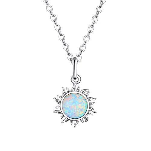 Dây Chuyền Nữ Lili Jewelry Hình Mặt Trời Martha LILI_105944 Màu Bạc