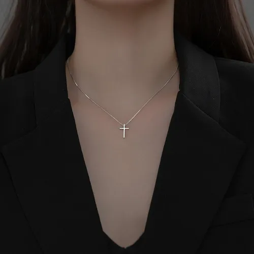 Dây Chuyền Nữ Lili Jewelry Hình Thánh Giá Chữ Thập Lagan LILI_866631 Màu Bạc