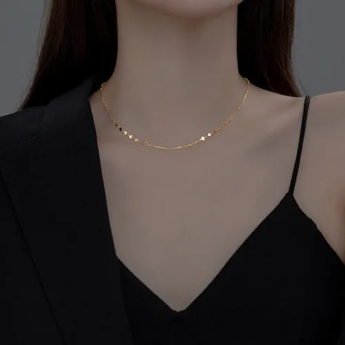 Dây Chuyền Nữ Lili Jewelry Hình Trái Tim Cách Điệu Neil LILI_159375 Màu Vàng
