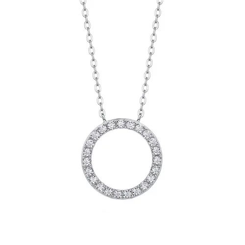 Dây Chuyền Nữ Lili Jewelry Hình Tròn Adalynn LILI_126087 Màu Bạc