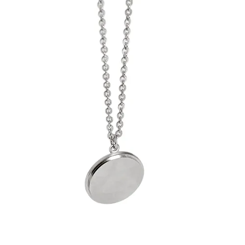 Trang sức - Dây Chuyền Nữ Lili Jewelry Hình Tròn Phản Chiếu Ánh Sáng Trái Tim LOVE LILI_365239 Màu Bạc - Vua Hàng Hiệu