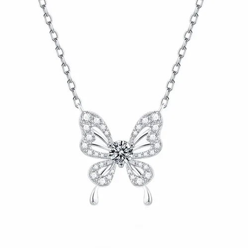 Dây Chuyền Nữ Lili Jewelry Hồ Điệp Ximena LILI_159819 Màu Bạc