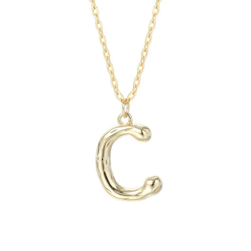 Dây Chuyền Nữ Lili Jewelry Mạ Vàng Chữ Cái LILI_521849 Màu Vàng (Chữ C)