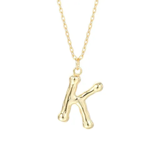 Dây Chuyền Nữ Lili Jewelry Mạ Vàng Chữ Cái LILI_521849 Màu Vàng (Chữ K)