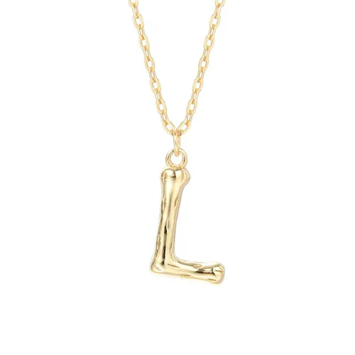 Dây Chuyền Nữ Lili Jewelry Mạ Vàng Chữ Cái LILI_521849 Màu Vàng (Chữ L)
