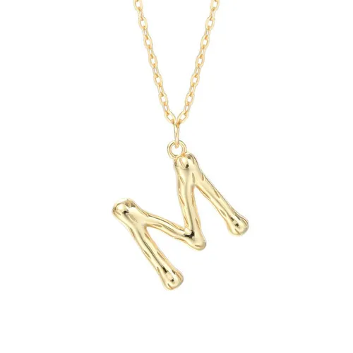 Dây Chuyền Nữ Lili Jewelry Mạ Vàng Chữ Cái LILI_521849 Màu Vàng (Chữ M)