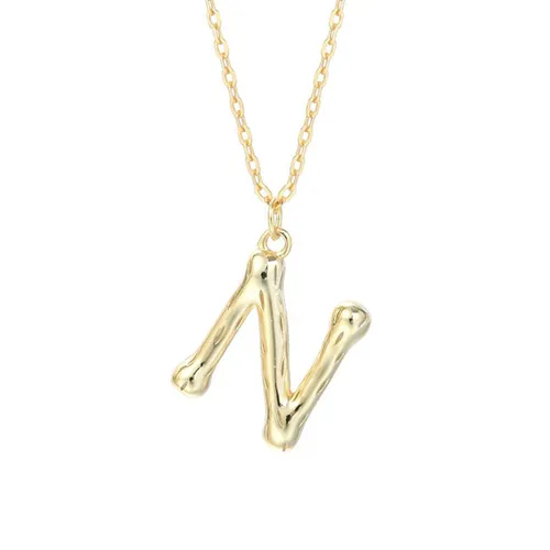 Dây Chuyền Nữ Lili Jewelry Mạ Vàng Chữ Cái LILI_521849 Màu Vàng (Chữ N)
