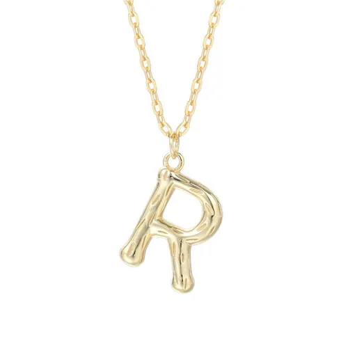 Dây Chuyền Nữ Lili Jewelry Mạ Vàng Chữ Cái LILI_521849 Màu Vàng (Chữ R)