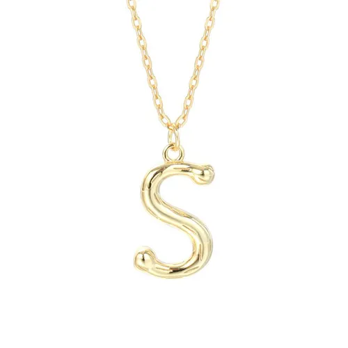 Dây Chuyền Nữ Lili Jewelry Mạ Vàng Chữ Cái LILI_521849 Màu Vàng (Chữ S)