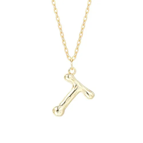 Dây Chuyền Nữ Lili Jewelry Mạ Vàng Chữ Cái LILI_521849 Màu Vàng (Chữ T)