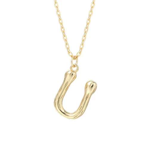 Dây Chuyền Nữ Lili Jewelry Mạ Vàng Chữ Cái LILI_521849 Màu Vàng (Chữ U)