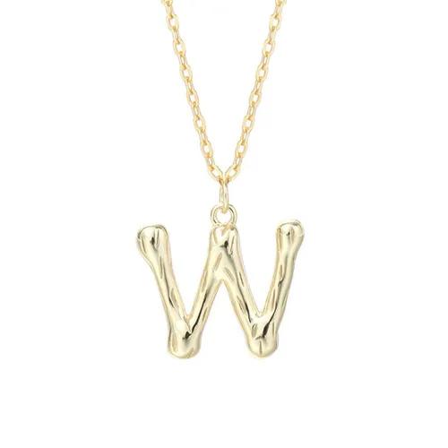 Dây Chuyền Nữ Lili Jewelry Mạ Vàng Chữ Cái LILI_521849 Màu Vàng (Chữ W)