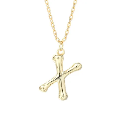 Dây Chuyền Nữ Lili Jewelry Mạ Vàng Chữ Cái LILI_521849 Màu Vàng (Chữ X)