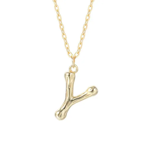 Dây Chuyền Nữ Lili Jewelry Mạ Vàng Chữ Cái LILI_521849 Màu Vàng (Chữ Y)