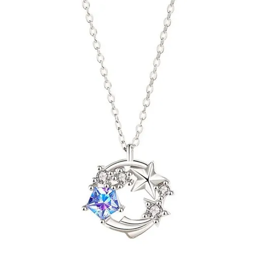 Dây Chuyền Nữ Lili Jewelry Mạ Vàng Đính Đá CZ Hình Ngôi Sao Băng LILI_162286 Màu Trắng - Trang sức - Vua Hàng Hiệu