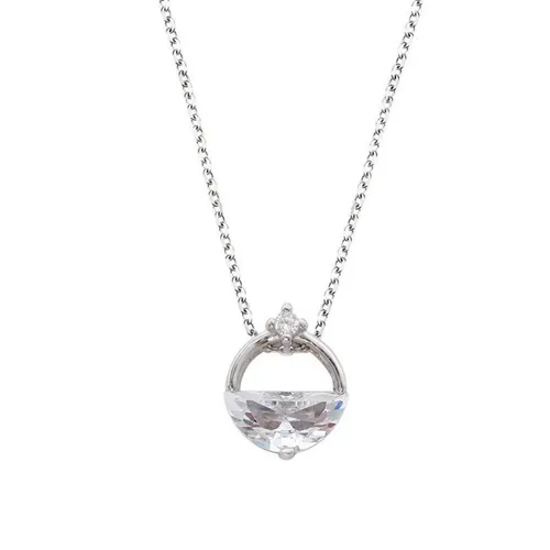 Dây Chuyền Nữ Lili Jewelry Mạ Vàng Đính Đá CZ Hoa Hậu Biển LILI_489314 Màu Bạc