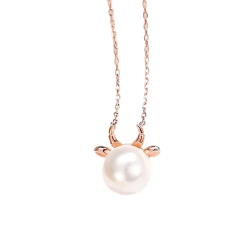 Dây Chuyền Nữ Lili Jewelry Mạ Vàng Đính Ngọc Trai Dark Angel LILI_581344 Màu Vàng Hồng