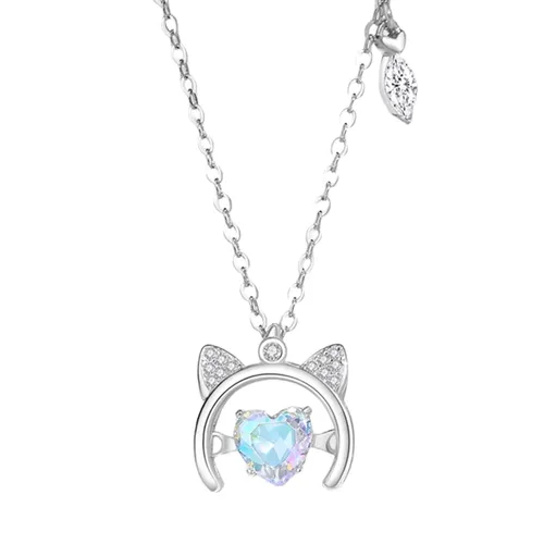 Dây Chuyền Nữ Lili Jewelry Mèo Romina LILI_105236 Màu Bạc