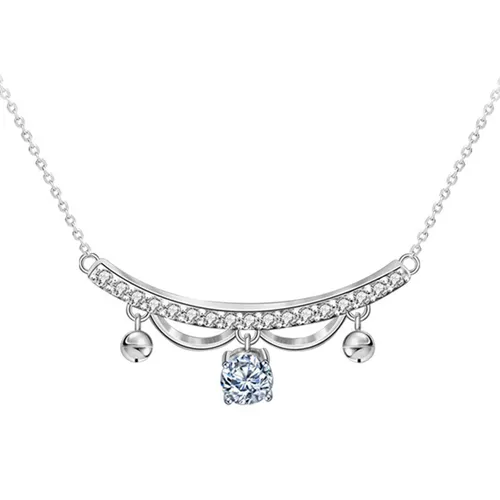 Dây Chuyền Nữ Lili Jewelry Moissanite Jazmin LILI_075509 Màu Bạc