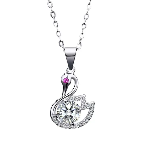 Dây Chuyền Nữ Lili Jewelry Moissanite Thiên Nga LILI_935979 Màu Bạc - Trang sức - Vua Hàng Hiệu