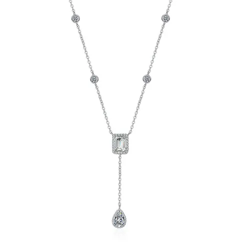 Dây Chuyền Nữ Lili Jewelry Moissanite Winona LILI_099437 Màu Bạc