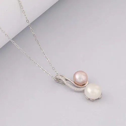 Trang sức - Dây Chuyền Nữ Lili Jewelry Ngọc Trai Hình Chữ S LILI_473261 Màu Bạc - Vua Hàng Hiệu