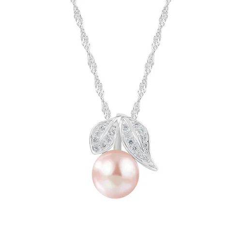 Trang sức - Dây Chuyền Nữ Lili Jewelry Quả Anh Đào Cherry LILI_098890 Màu Bạc Phối Hồng - Vua Hàng Hiệu