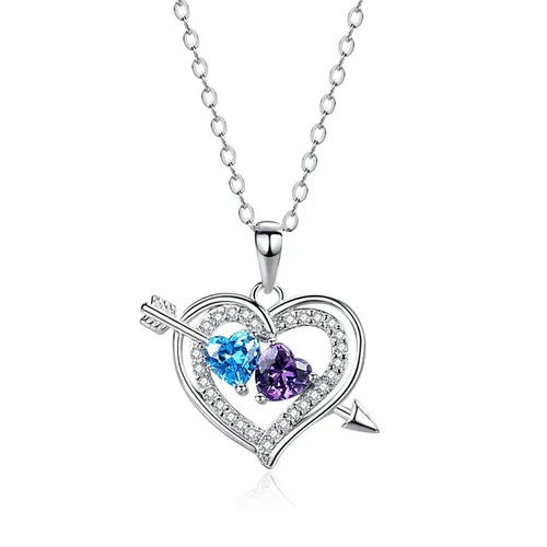 Dây Chuyền Nữ Lili Jewelry Trái Tim Tình Ái Lara LILI_105308 Màu Bạc