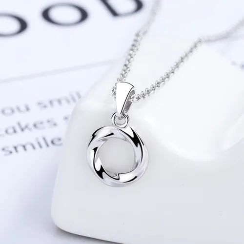 Dây Chuyền Nữ Lili Jewelry Tròn Cách Điệu Evangeline LILI_131573 Màu Trắng