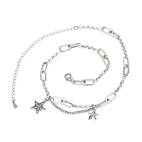 Dây Chuyền Nữ Lili Jewelry Xích Vuông Tròn Super Star LILI_726213 Màu Bạc - Trang sức - Vua Hàng Hiệu
