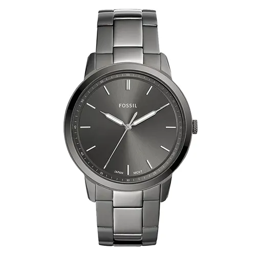 Đồng hồ - Đồng Hồ Nam Fossil The Minimalist Three-Hand Smoke Stainless Steel Watch FS5459 Màu Xám Khói - Vua Hàng Hiệu