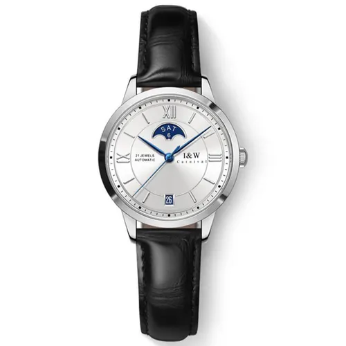 Đồng Hồ Nữ I&W Carnival IW528L-DD – Automatic (IW528L4) Màu Đen Bạc