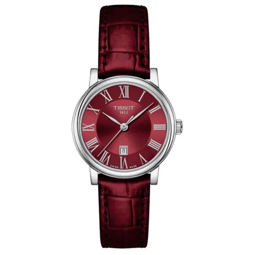 Đồng Hồ Nữ Tissot Carson Premium Quartz Red Dial Ladies Watch T122.210.16.373.00 Màu Đỏ Mận - Đồng hồ - Vua Hàng Hiệu