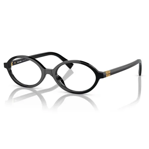 Kính Mắt Cận Nữ Miu Miu Oval Eyeglasses VMU01X 1AB101 Màu Đen - Kính mắt - Vua Hàng Hiệu