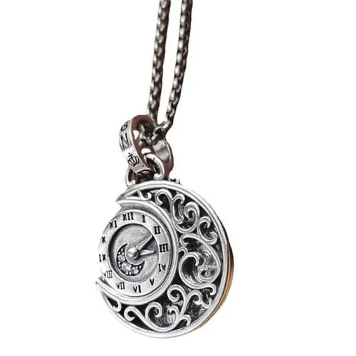 Mặt Dây Chuyền Nam Lili Jewelry Đồng Hồ Ma Thuật Cesar LILI_077892 Màu Bạc