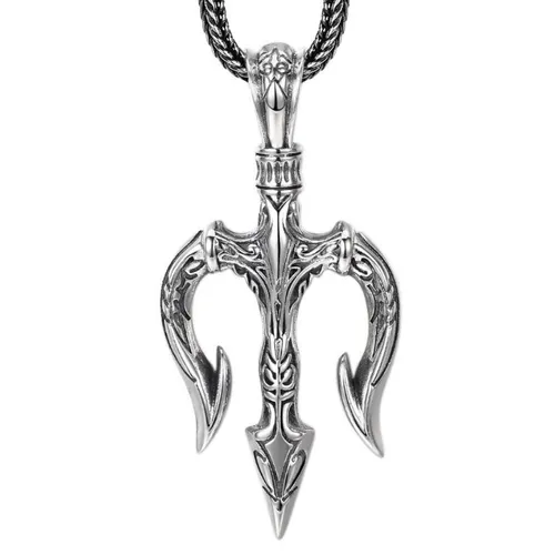 Mặt Dây Chuyền Nam Lili Jewelry Hình Cây Đinh Ba Khari LILI_080156 Màu Bạc