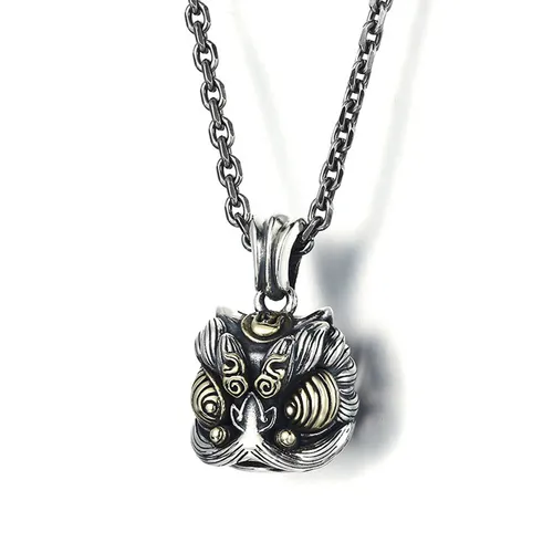 Mặt Dây Chuyền Nam Lili Jewelry Hình Con Lân Dillon LILI_079920 Màu Bạc