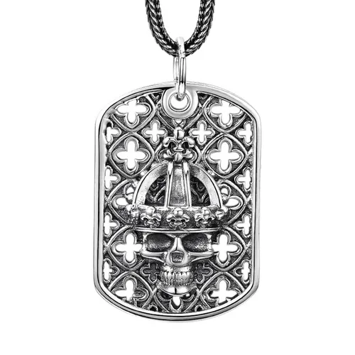 Mặt Dây Chuyền Nam Lili Jewelry Hình Đầu Lâu Zamir LILI_080217 Màu Bạc/Đen - Trang sức - Vua Hàng Hiệu