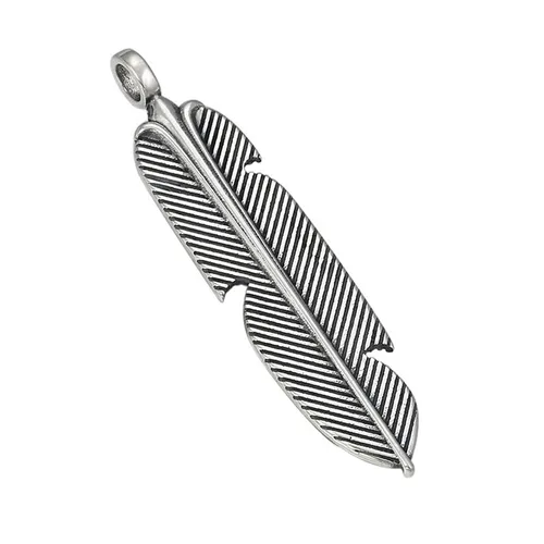 Mặt Dây Chuyền Nam Lili Jewelry Hình Lông Vũ Kolson LILI_080292 Màu Bạc