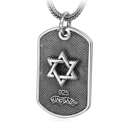 Mặt Dây Chuyền Nam Lili Jewelry Hình Ngôi Sao 6 Cánh Damari LILI_080276 Màu Bạc