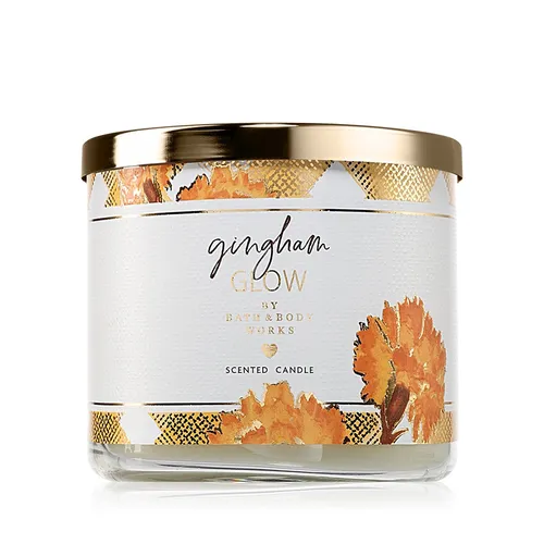 Nến thơm Bath & Body Works - Nến Thơm Bath & Body Works Gingham Glow 3-Wick Candle 411g - Vua Hàng Hiệu