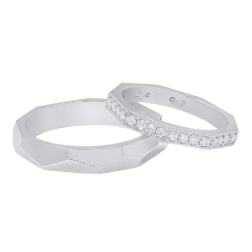 Nhẫn Cưới Morina Aurora Eterna C4393 Màu Vàng Trắng